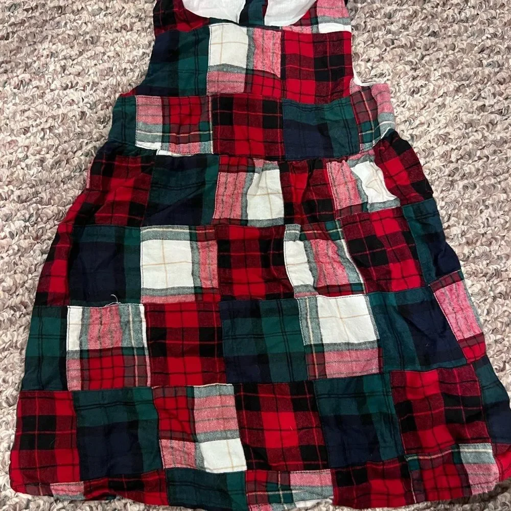 Gymboree quilted plaid holiday boy shirt and matching sister dress